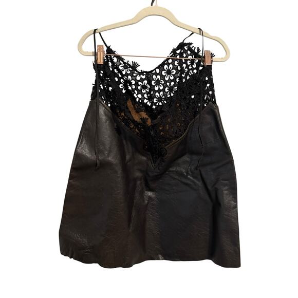 Understated Leather Mirage Micro Mini Dress Statement Grunge Party Festival Sz M - Picture 6 of 9